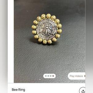 Gold and Silver Bee Ring